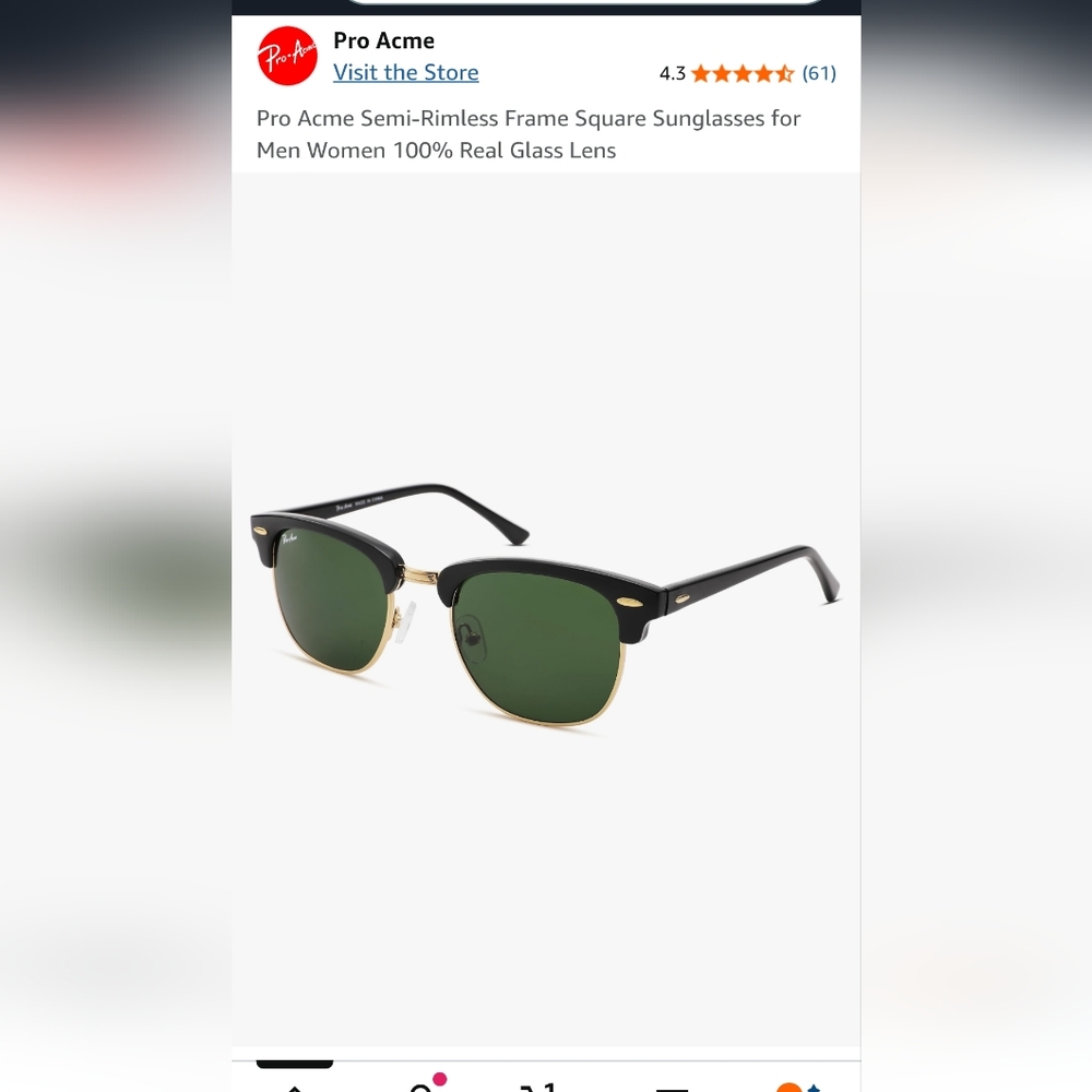 Pro Acme Sunglasses, With Case.